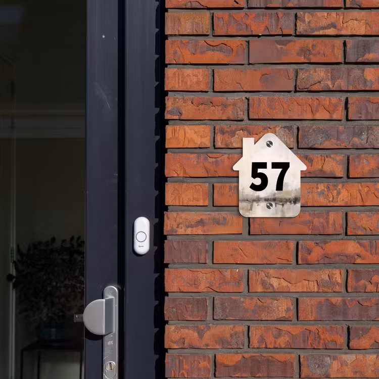 Geschilderd - Traditioneel Naambord Huisje klein -sfeer2