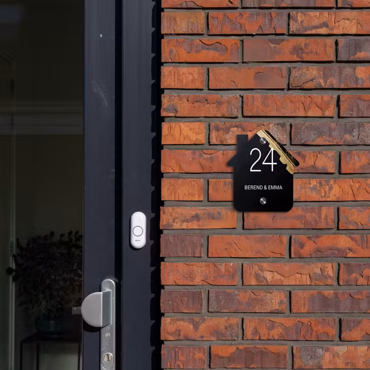 Gouden hoek - Klassiek Naambord Huisje klein -sfeer2