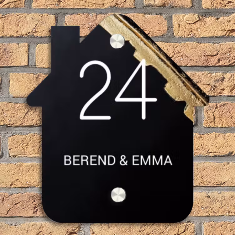 Gouden hoek - Klassiek Naambord Huisje klein -sfeer5