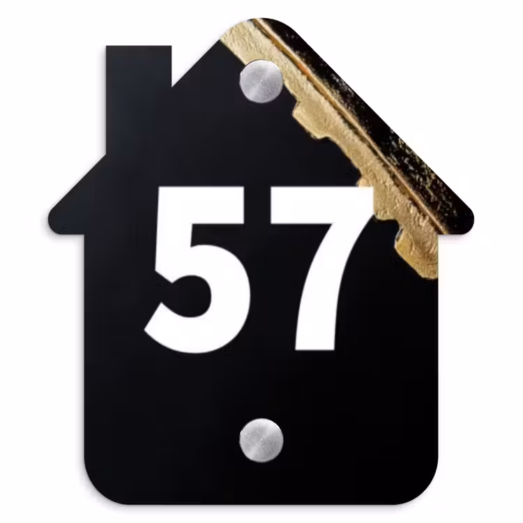 Gouden hoek - Traditioneel Naambord Huisje klein -3d