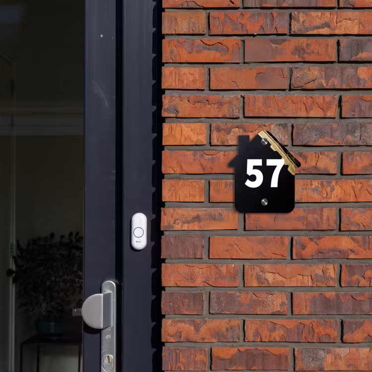 Gouden hoek - Traditioneel Naambord Huisje klein -sfeer2