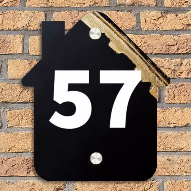 Gouden hoek - Traditioneel Naambord Huisje klein -sfeer5