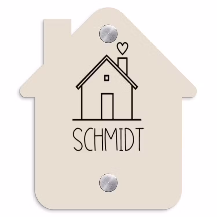 Huis illustratie - Modern Naambord Huisje klein -3d