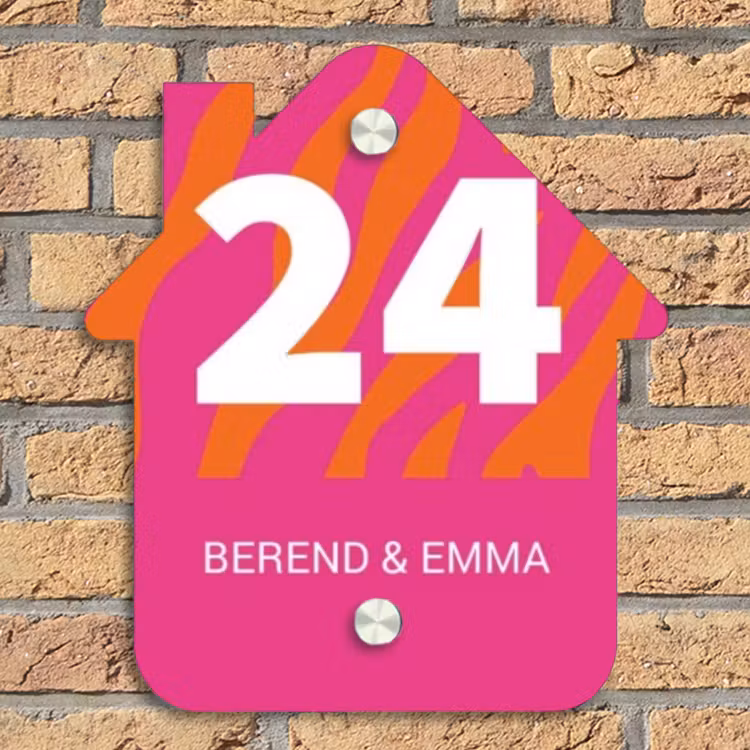 Fel - Zebra - Klassiek Naambord Huisje klein -sfeer5
