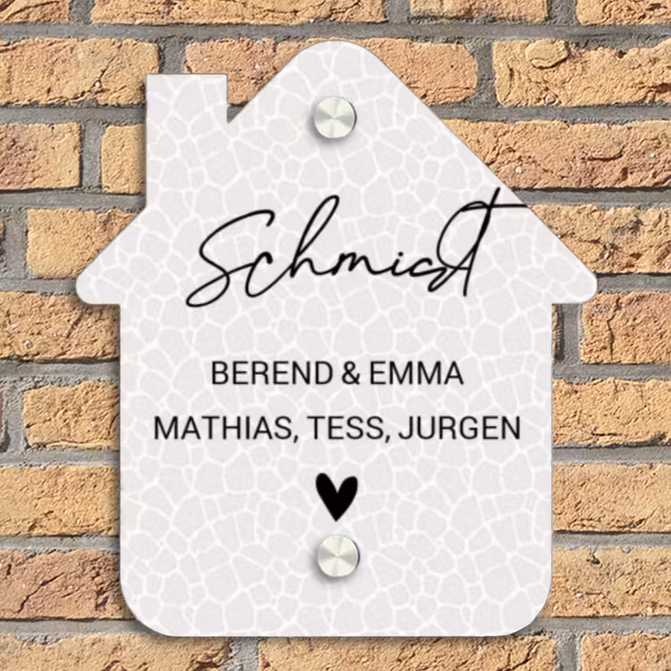 Lichte mozaïek - Sierlijk Naambord Huisje klein -sfeer5