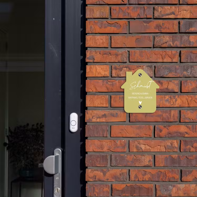 Lichtgroen - Sierlijk Naambord Huisje klein -sfeer2