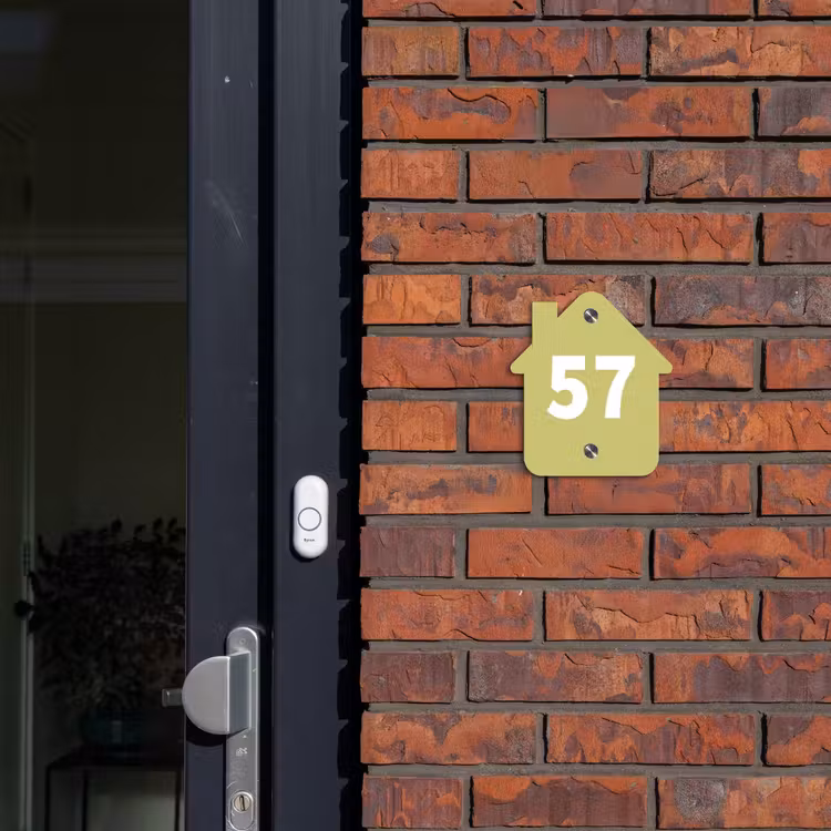 Lichtgroen - Traditioneel Naambord Huisje klein -sfeer2