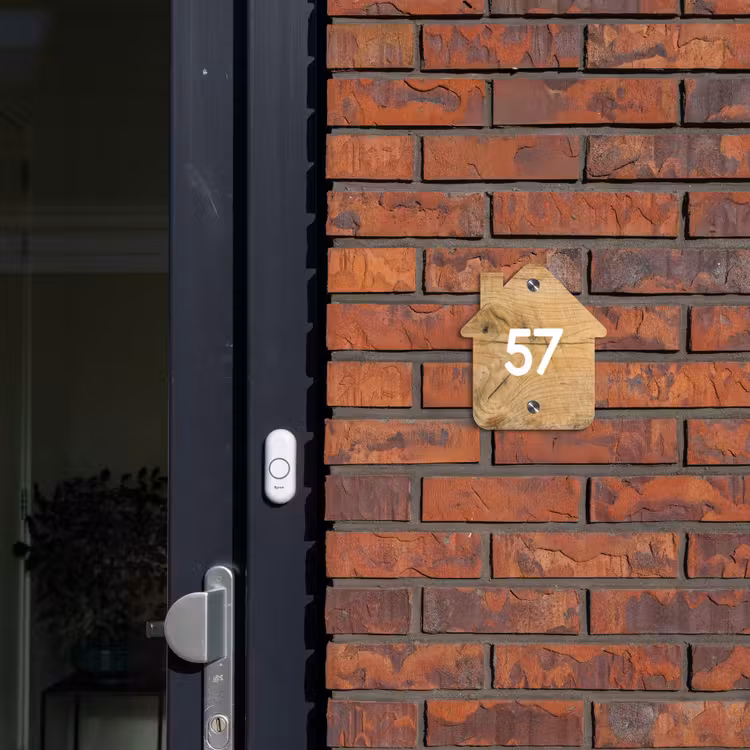 Hout - Traditioneel Naambord Huisje klein -sfeer2