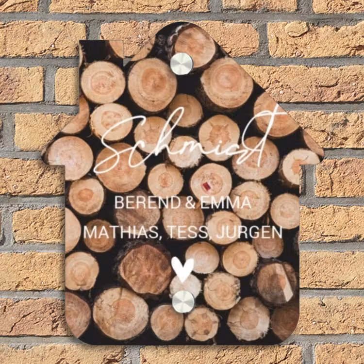 Houtstapel - Sierlijk Naambord Huisje klein -sfeer5