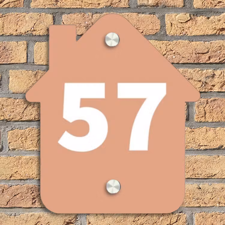 Zalmroze - Traditioneel Naambord Huisje klein -sfeer5