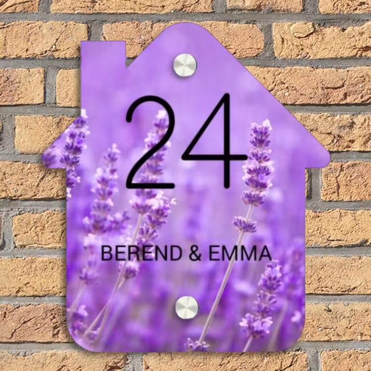 Lavendel - Klassiek Naambord Huisje klein -sfeer5