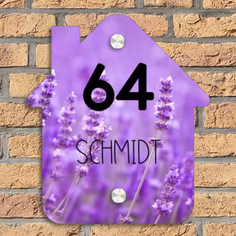Lavendel - Modern Naambord Huisje klein -sfeer5