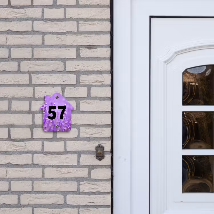 Lavendel - Traditioneel Naambord Huisje klein -sfeer1