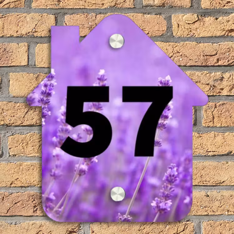 Lavendel - Traditioneel Naambord Huisje klein -sfeer5