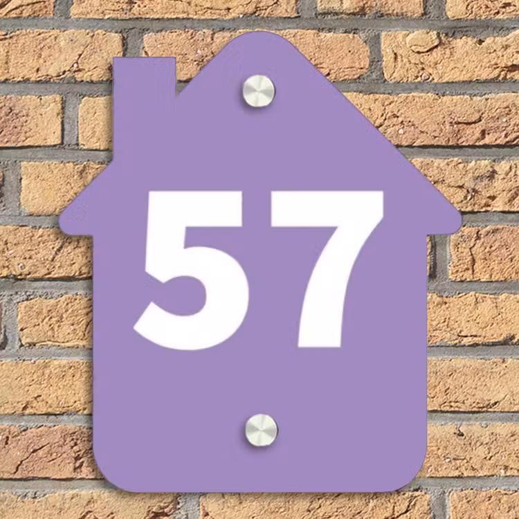 Paars - Traditioneel Naambord Huisje klein -sfeer5
