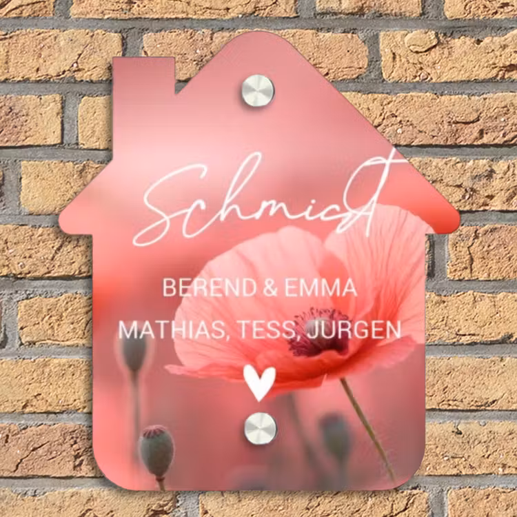 Klaproos - Sierlijk Naambord Huisje klein -sfeer5