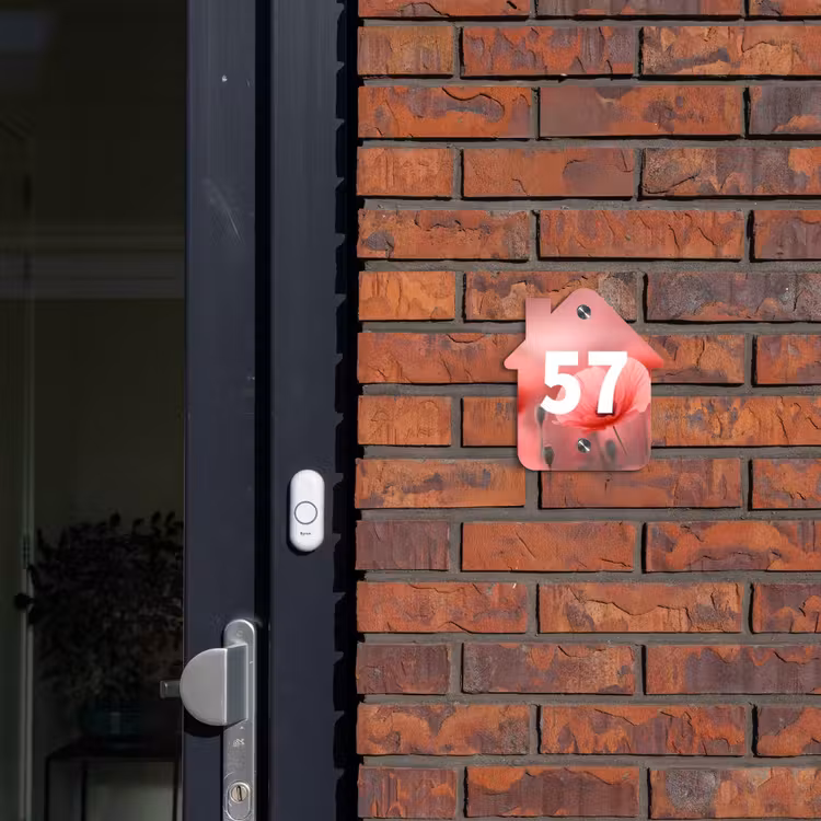 Klaproos - Traditioneel Naambord Huisje klein -sfeer2