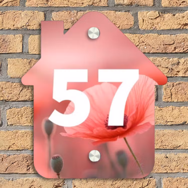 Klaproos - Traditioneel Naambord Huisje klein -sfeer5