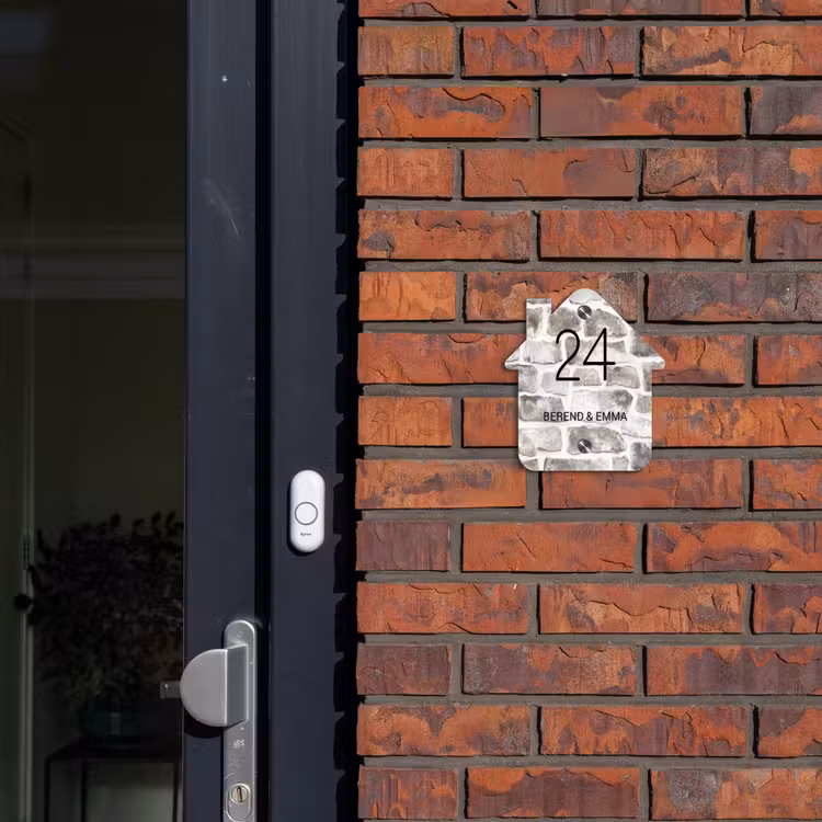 Natuurstenen - Klassiek Naambord Huisje klein -sfeer2
