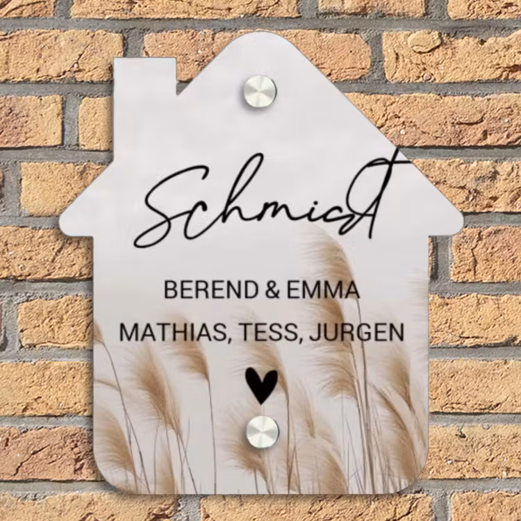 Pampasgras - Sierlijk Naambord Huisje klein -sfeer5