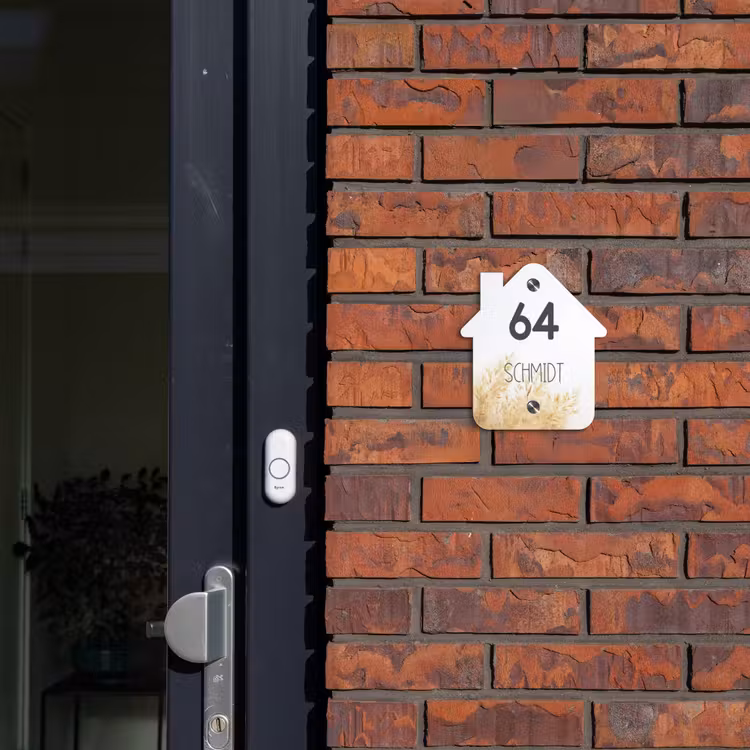 Pluimgras - Modern Naambord Huisje klein -sfeer2