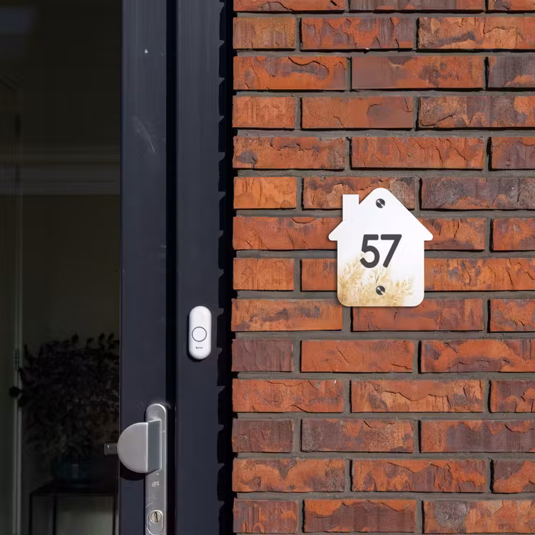 Pluimgras - Traditioneel Naambord Huisje klein -sfeer2