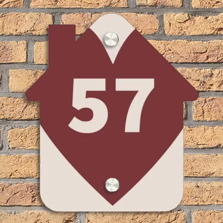 Rood hart - Traditioneel Naambord Huisje klein -sfeer5