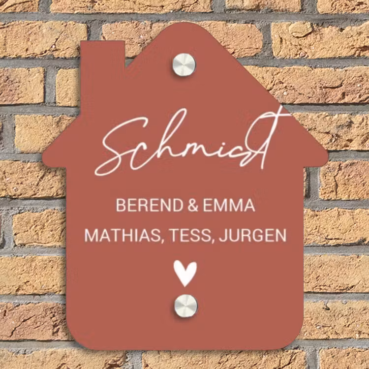 Terracotta - Sierlijk Naambord Huisje klein -sfeer5
