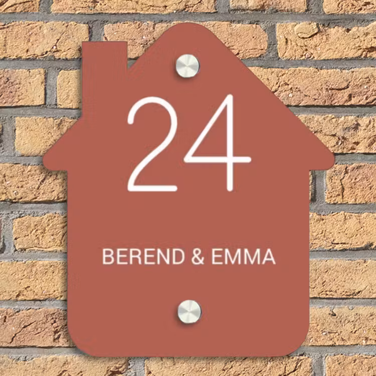 Terracotta - Klassiek Naambord Huisje klein -sfeer5