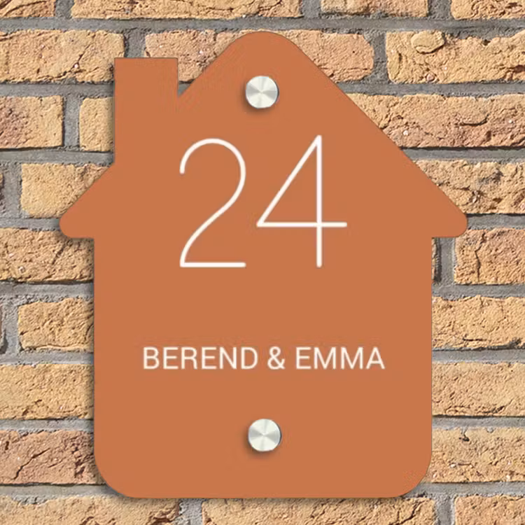 Terracotta - Klassiek Naambord Huisje klein -sfeer5