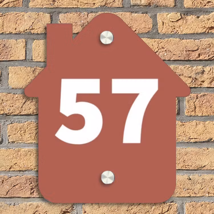 Terracotta - Traditioneel Naambord Huisje klein -sfeer5