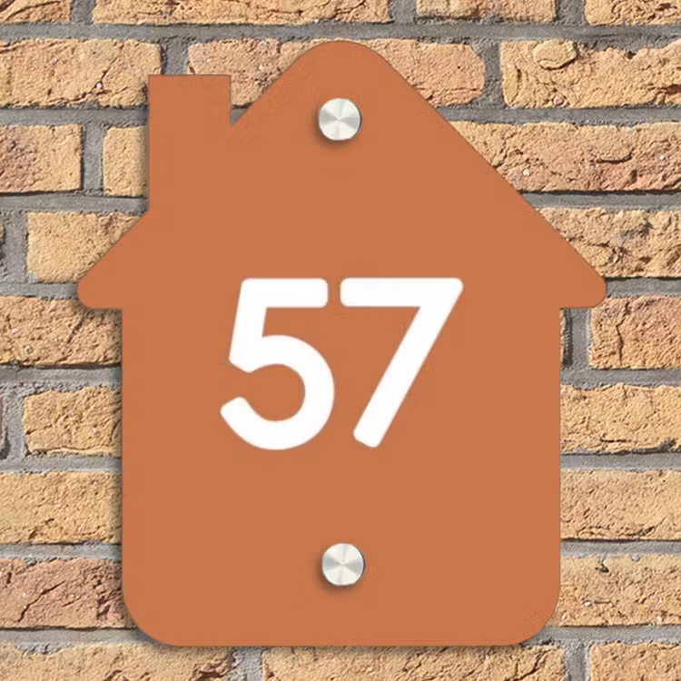 Terracotta - Traditioneel Naambord Huisje klein -sfeer5