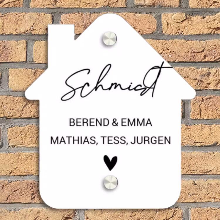 Wit vlak - Sierlijk Naambord Huisje klein -sfeer5
