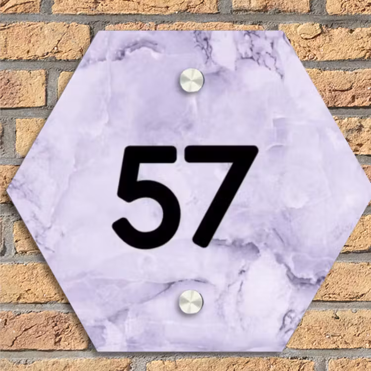 175 Naambord Hexagon klein -sfeer1