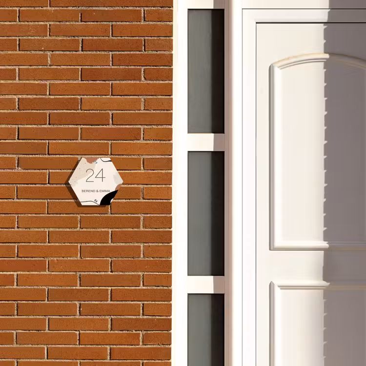 Abstract - Verfspetters - Klassiek Naambord Hexagon klein -sfeer3-hexagon-XS