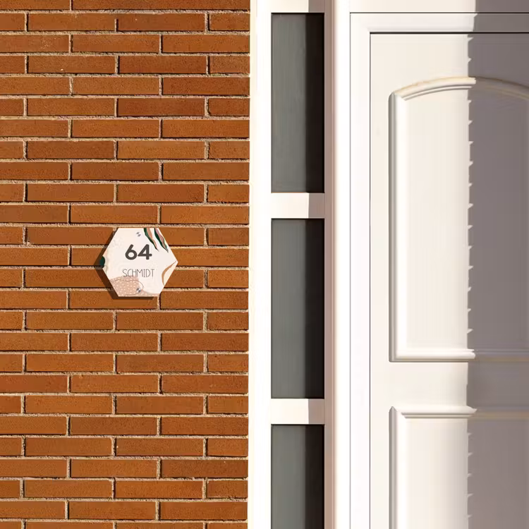 Abstract - Stippen - Modern Naambord Hexagon klein -sfeer3-hexagon-XS