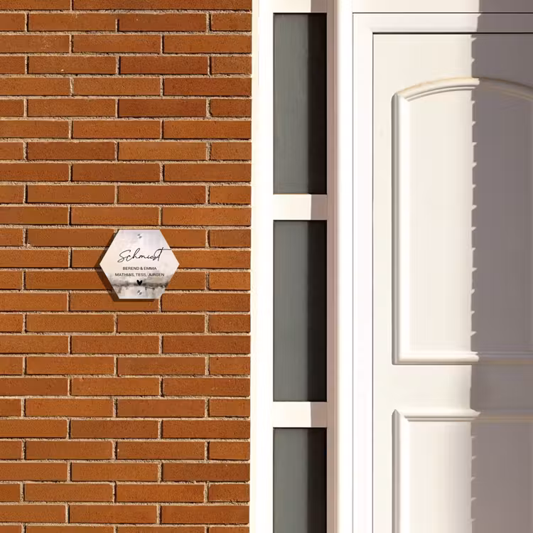 Geschilderd - Sierlijk Naambord Hexagon klein -sfeer3-hexagon-XS