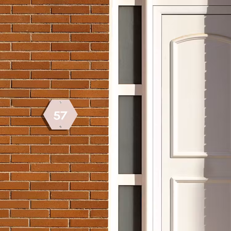 Lichtroze - Traditioneel Naambord Hexagon klein -sfeer3-hexagon-XS
