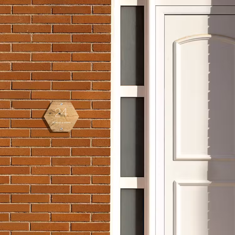 Hout - Klassiek Naambord Hexagon klein -sfeer3-hexagon-XS