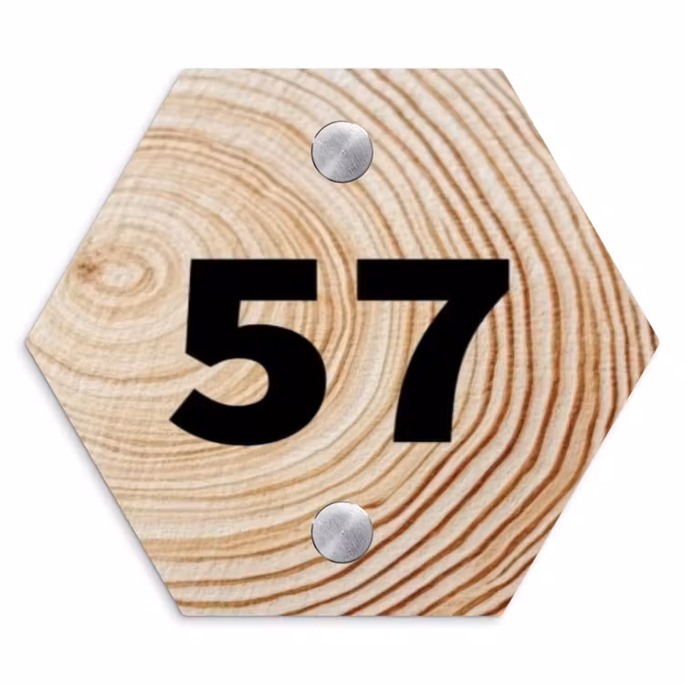 Holzmaserung - Traditionell Naambord Hexagon klein -3d