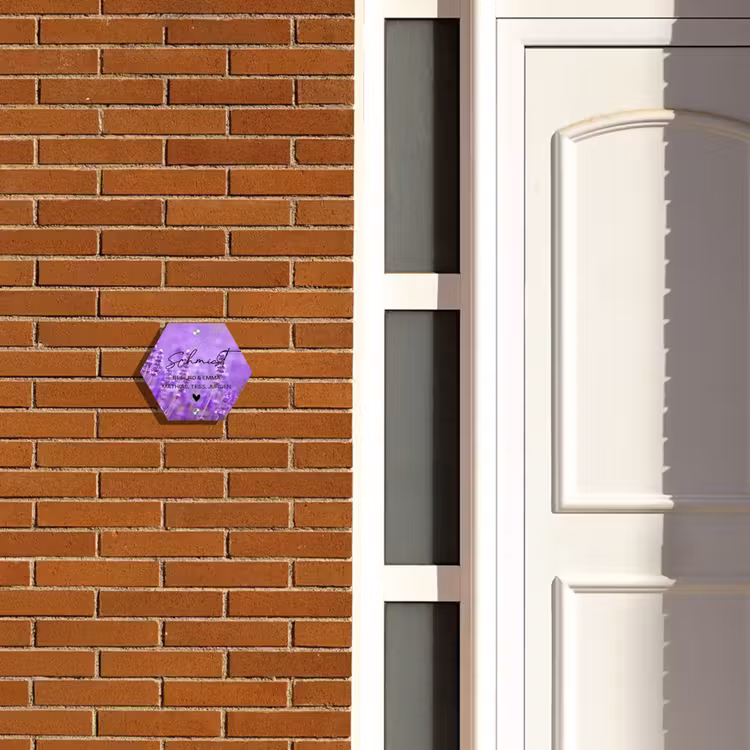 Lavendel - Sierlijk Naambord Hexagon klein -sfeer3-hexagon-XS