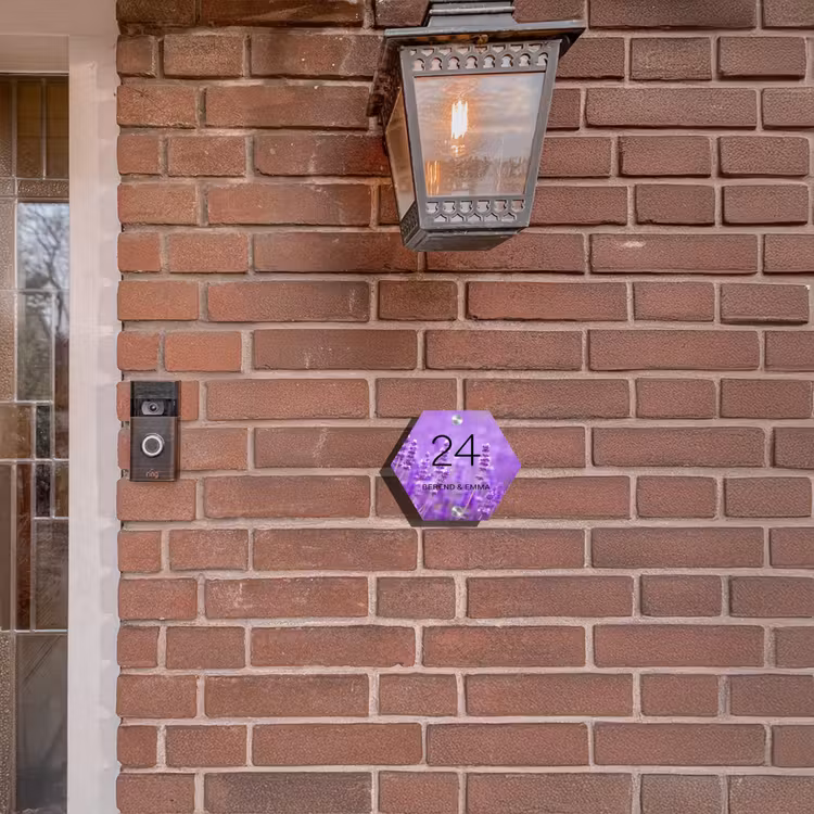 Lavendel - Klassiek Naambord Hexagon klein -sfeer7-hexagon-XS