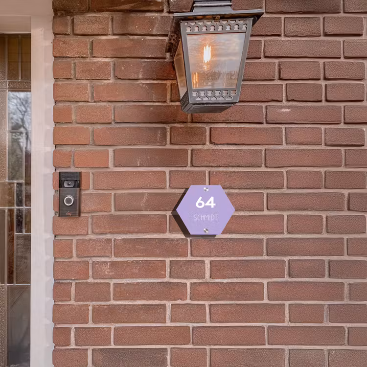 Effen - Lila - Modern Naambord Hexagon klein -sfeer7-hexagon-XS