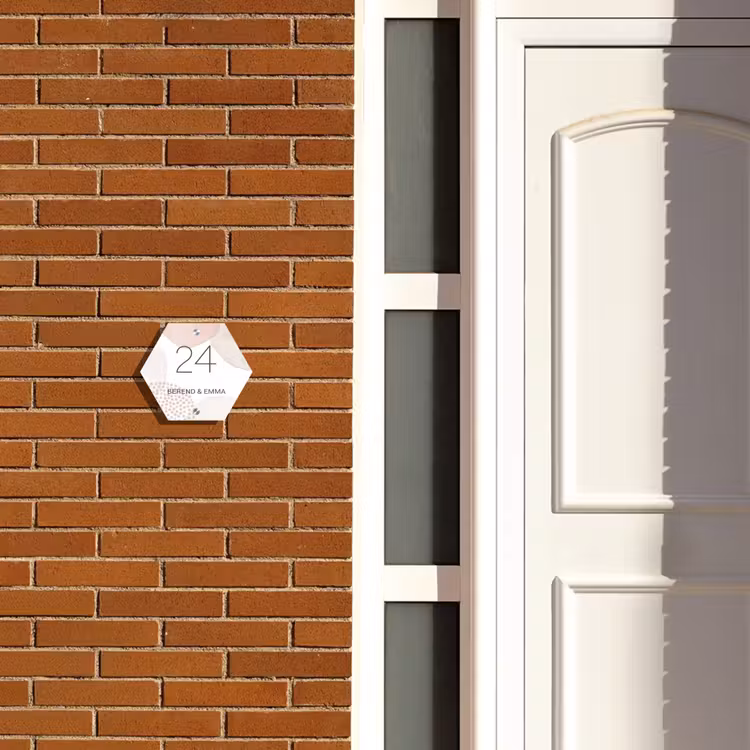 Pastelvormen - Klassiek Naambord Hexagon klein -sfeer3-hexagon-XS