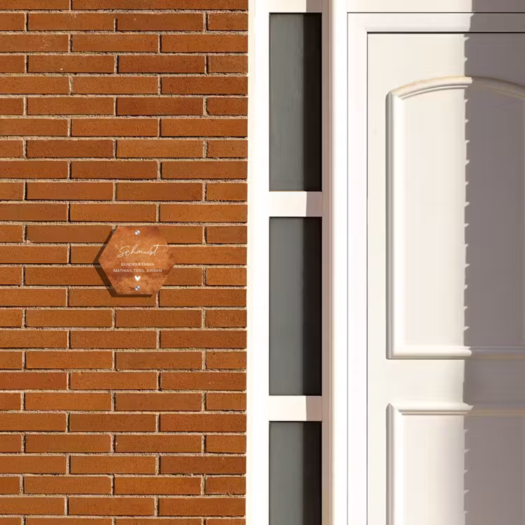 Roest - Sierlijk Naambord Hexagon klein -sfeer3-hexagon-XS