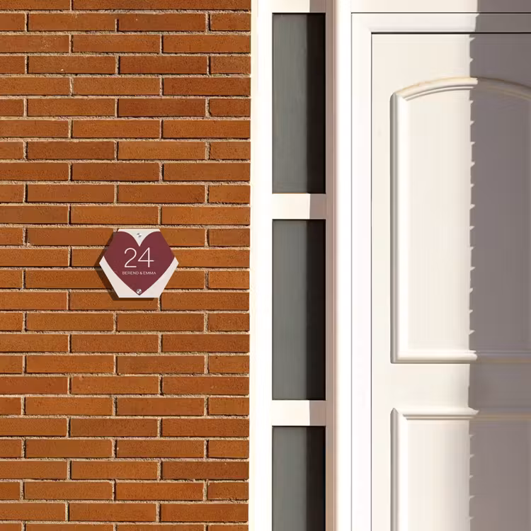 Rood hart - Klassiek Naambord Hexagon klein -sfeer3-hexagon-XS
