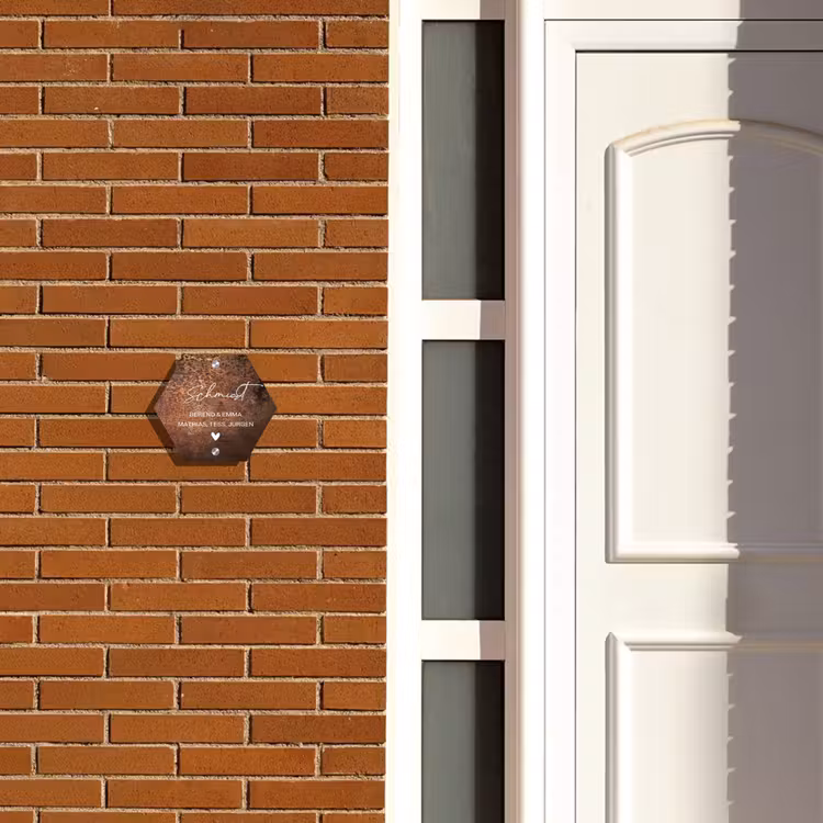 Verweerd metaal - Sierlijk Naambord Hexagon klein -sfeer3-hexagon-XS