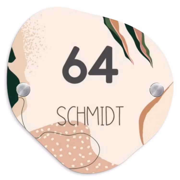 Abstract - Stippen - Modern Naambord Organisch middel -3d