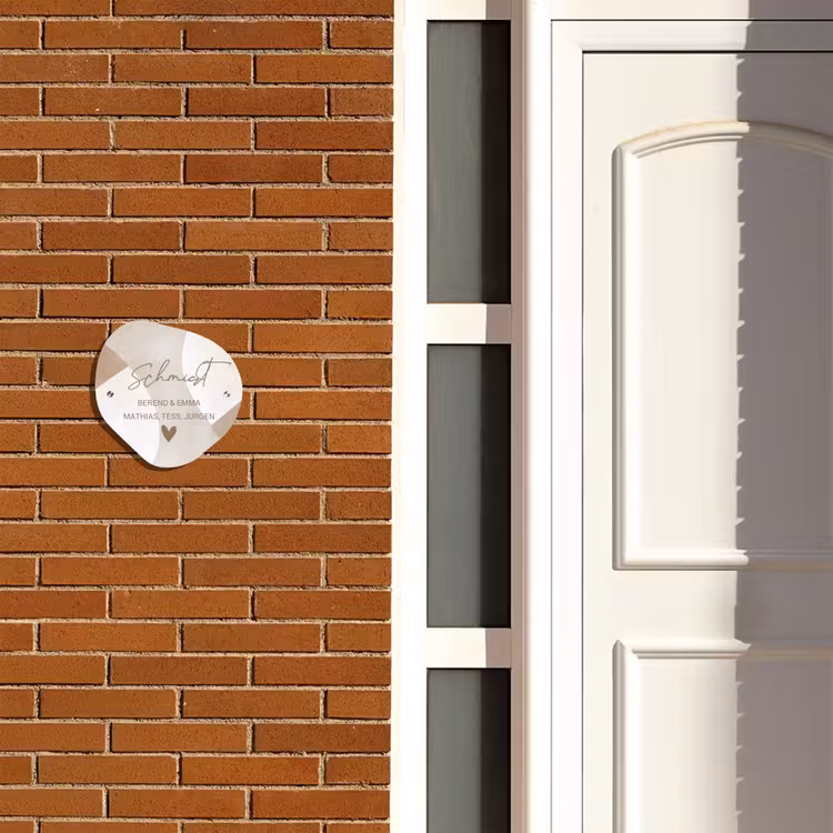 Abstract beige - Sierlijk Naambord Organisch middel -sfeer3
