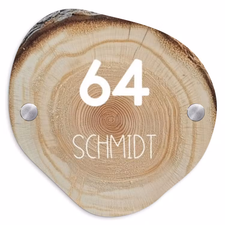 Baumscheibe - Modern Naambord Organisch middel -3d